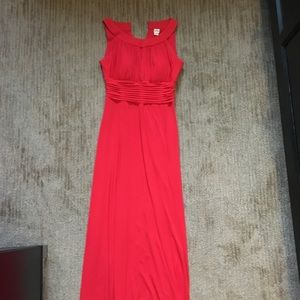 Red ball gown
