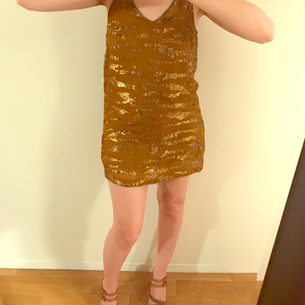 Copper ecote Animal print party dress