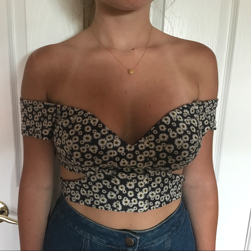 Off the shoulder crop top