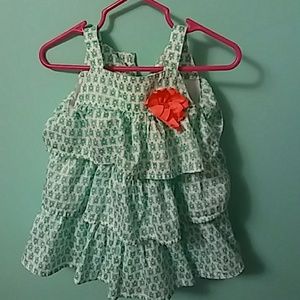 Teal & hot pink infant dress