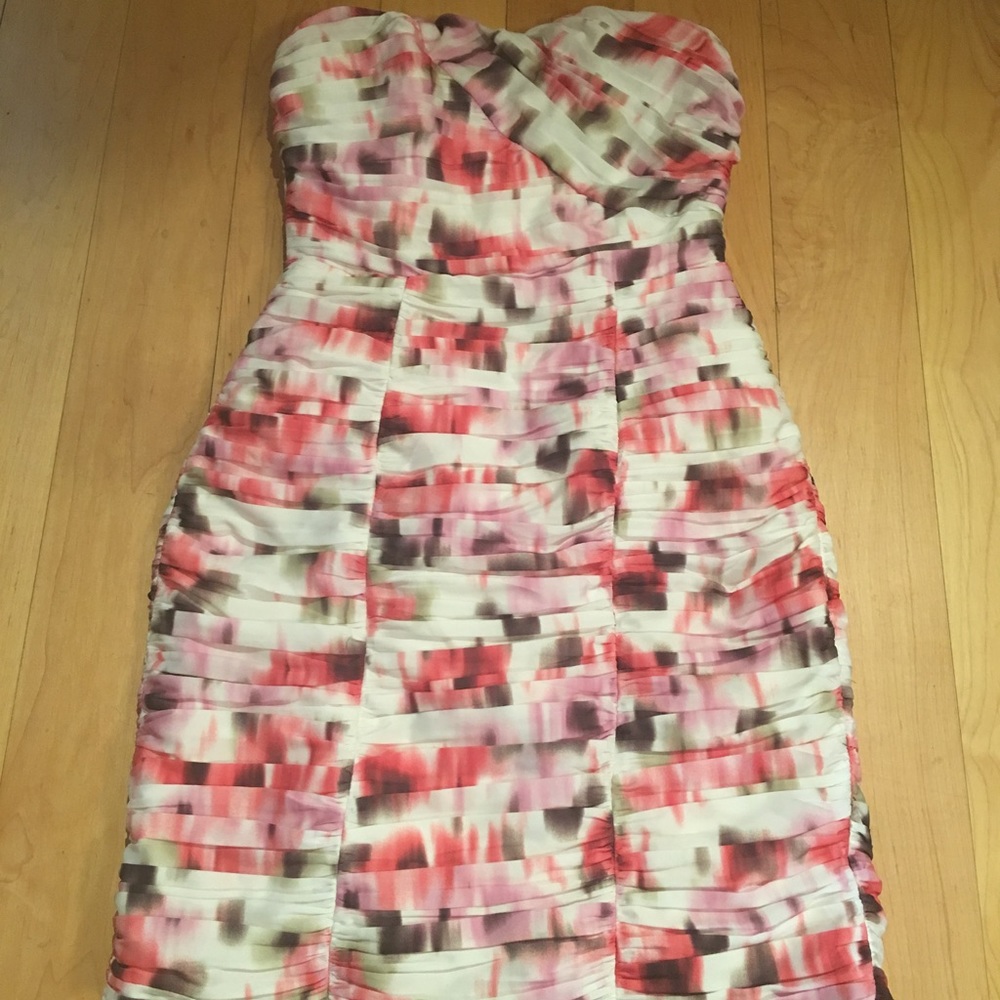 Strapless multicolor dress
