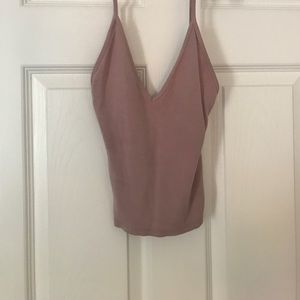 Small light pink brandy melville crop top