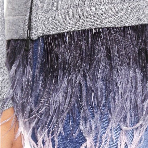 Milly Ostrich Plume Sweater Sweaters