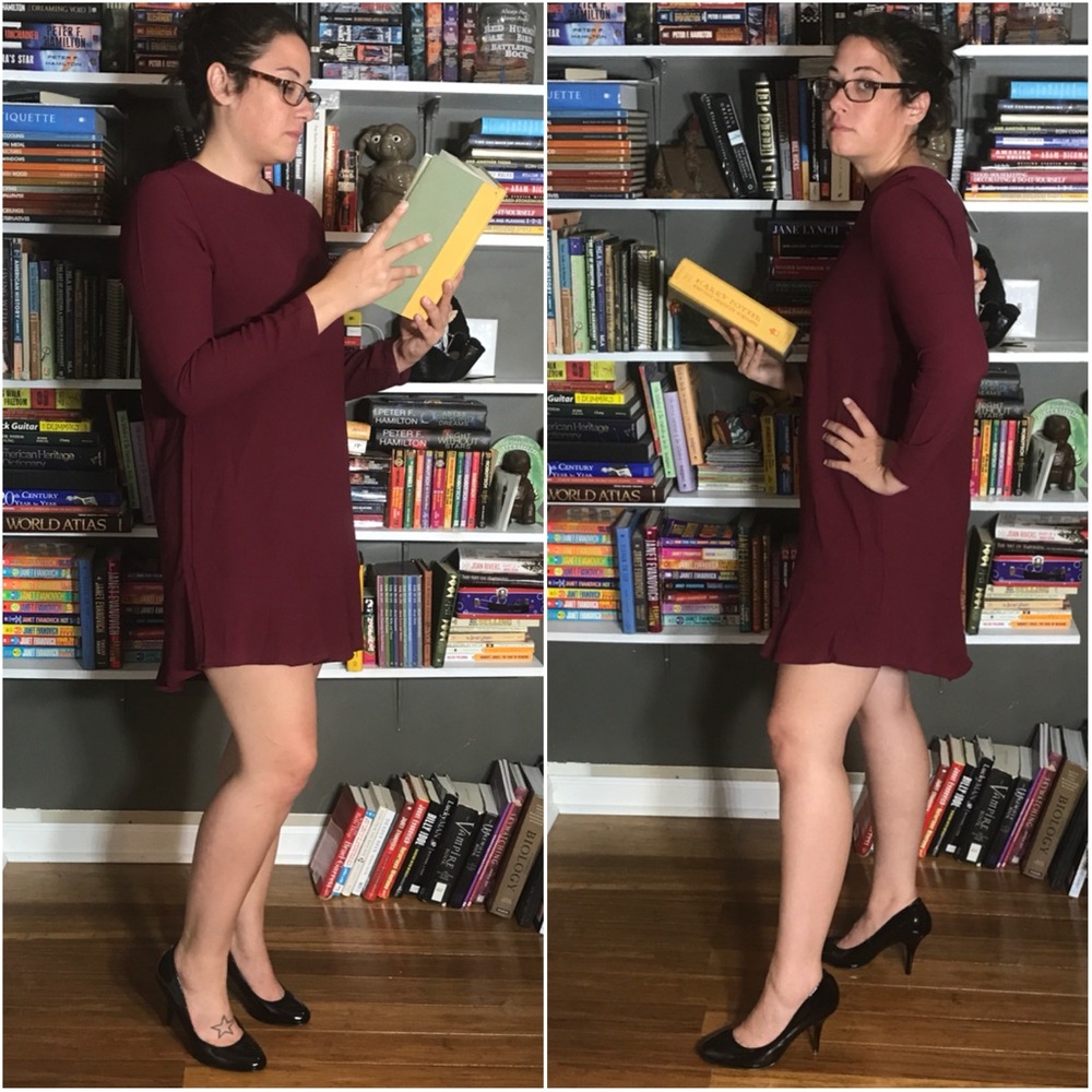 Burgudy Wine Dress • Long Sleeve Mini Dress