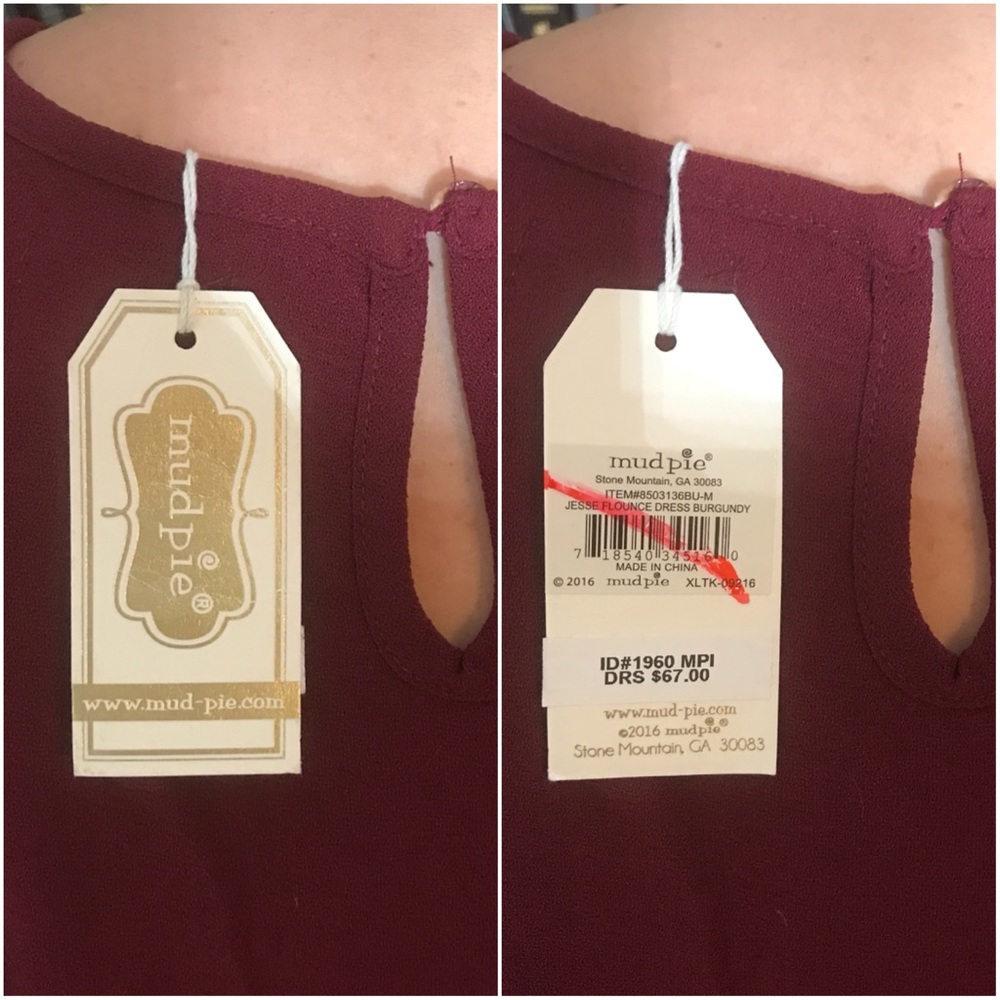 Burgudy Wine Dress • Long Sleeve Mini Dress - Picture 3 of 5