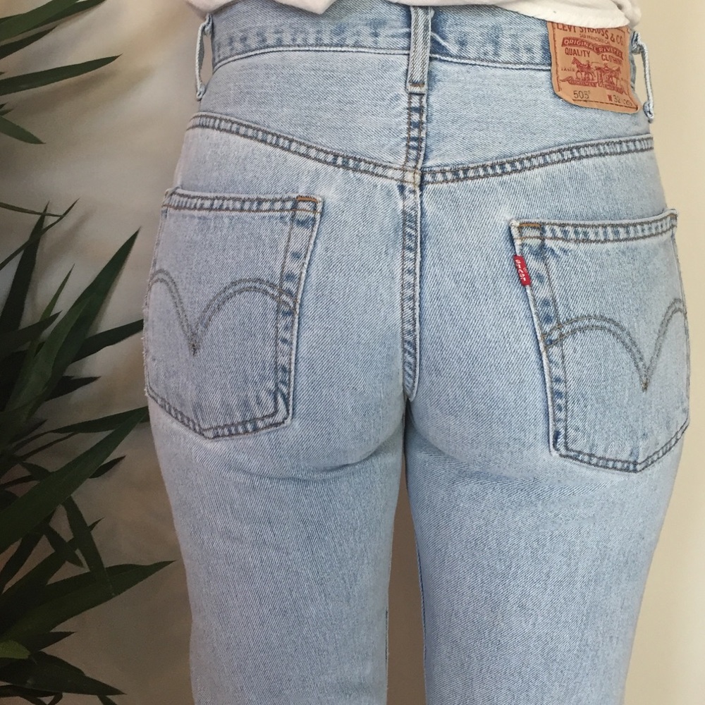 Vintage Levi's 505's. High waisted ankle crop