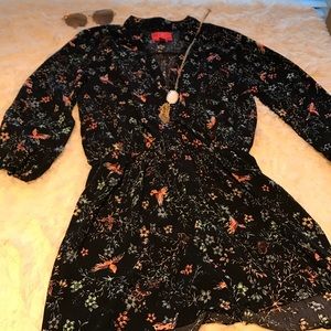 Black Floral Romper