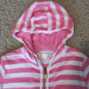 Kritik pink and white striped jacket