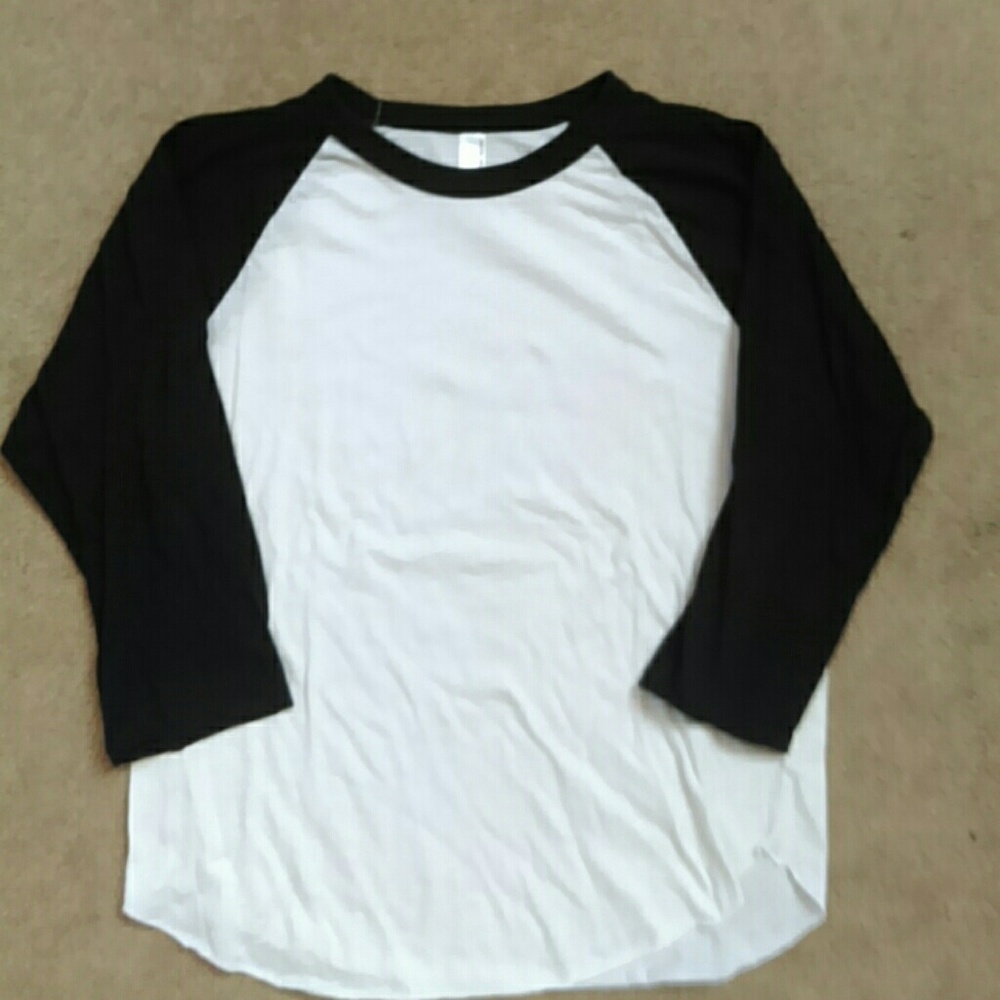 Classic American Apparel bball tee