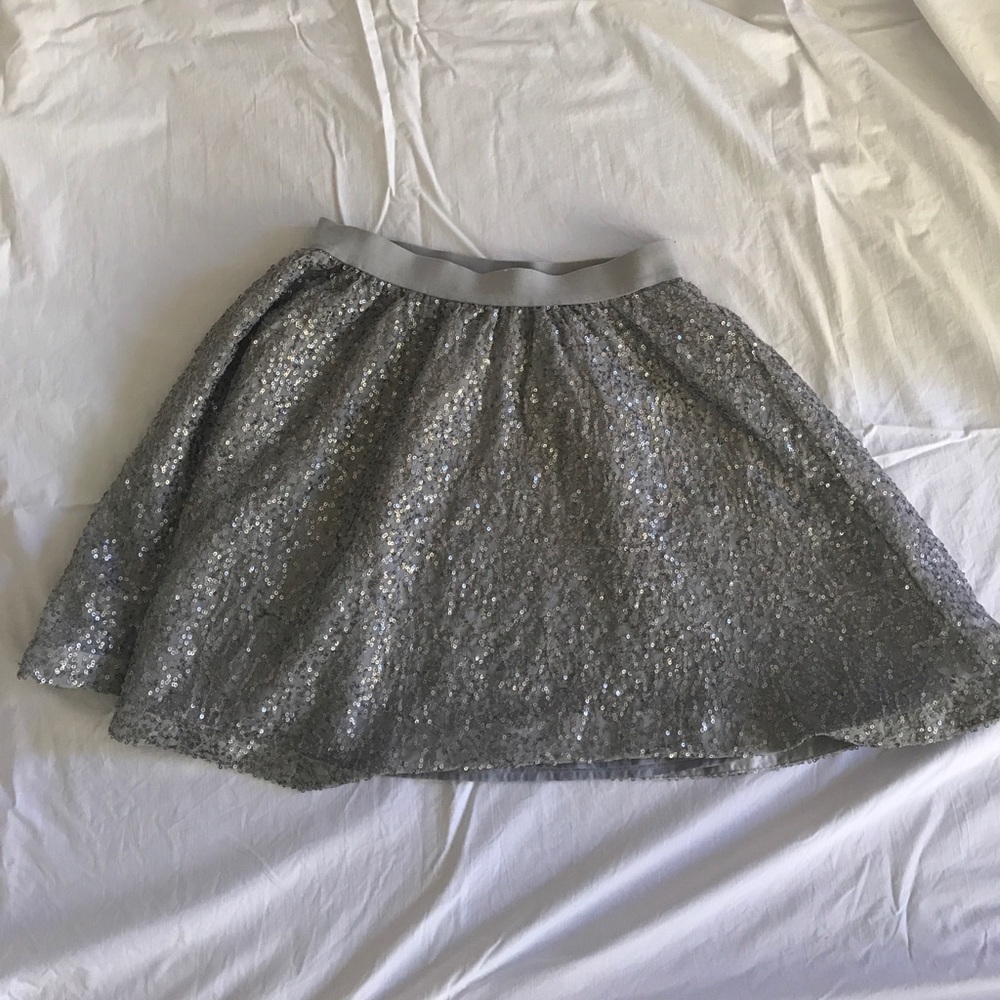 Kids Silver sequined Skirt