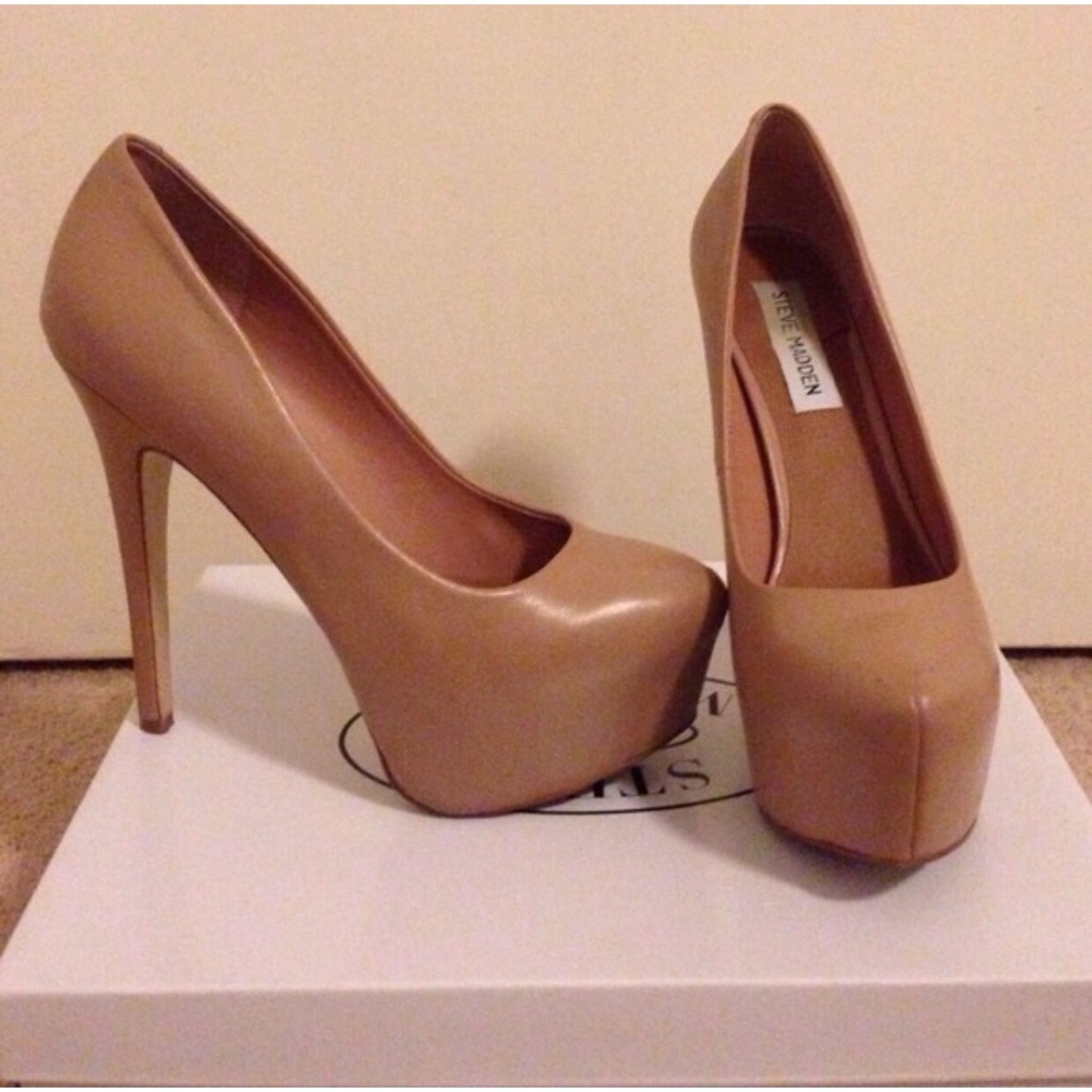 Steve Madden Nude Platform Stiletto Heels
