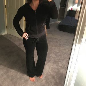 Juicy Couture Women's Black Velour Tracksuit