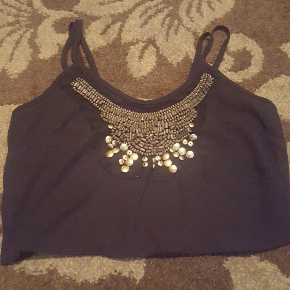 Black crop top