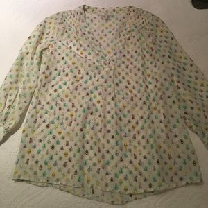 Whimsical v neck peasant blouse fro joie