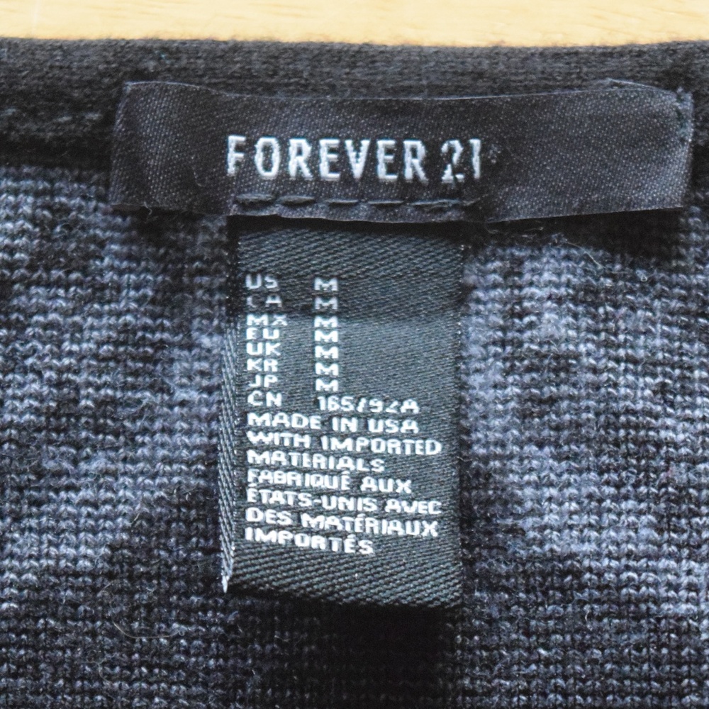 FOREVER 21 Black and Grey Mini Dress - M - Picture 4 of 8