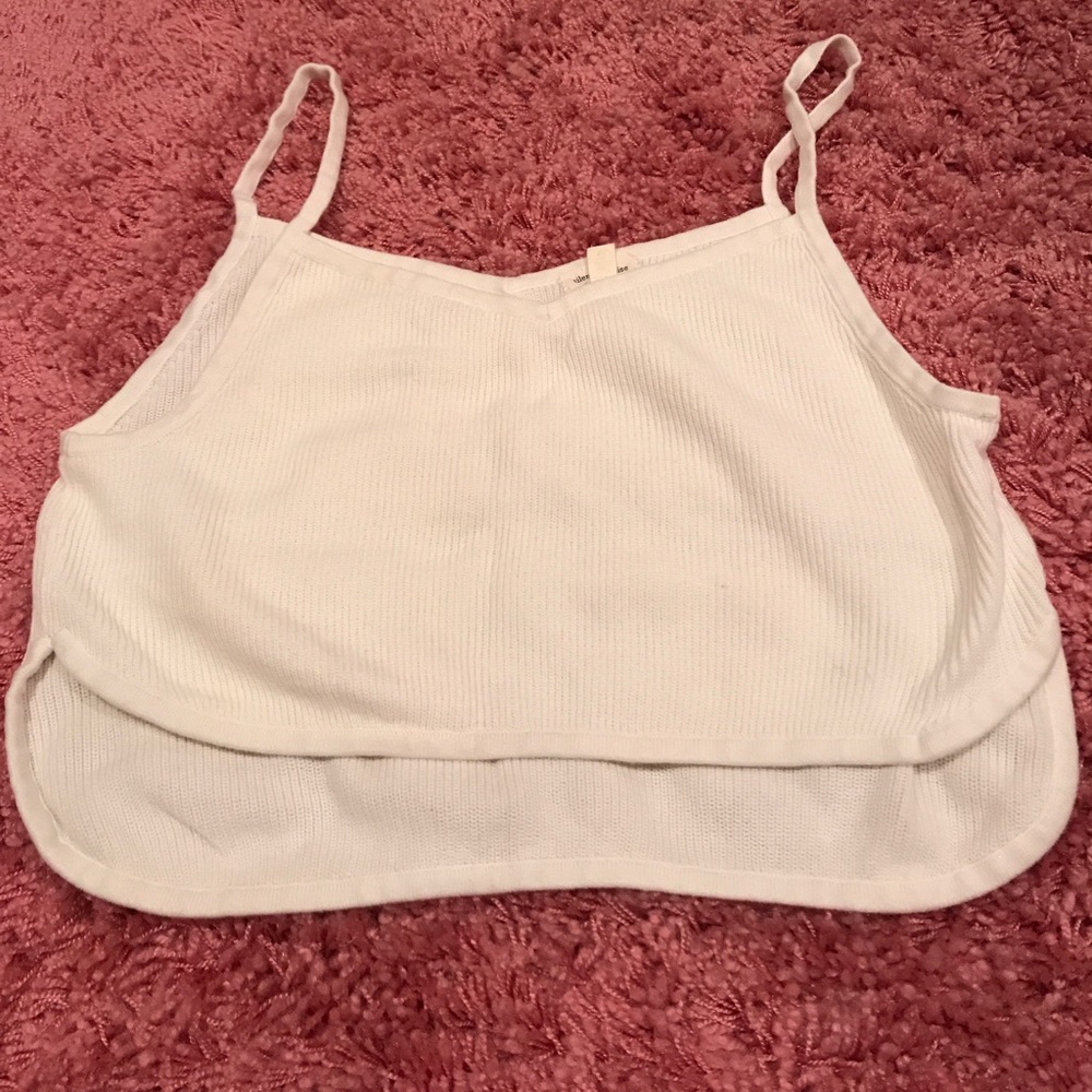 Silence + Noise cream cropped tank