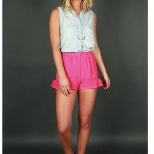 Hot Pink Ruffle Shorts