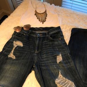Distressed Express Jeans