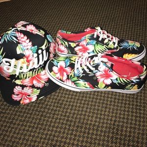 Floral Vans + FREE matching SnapBack!