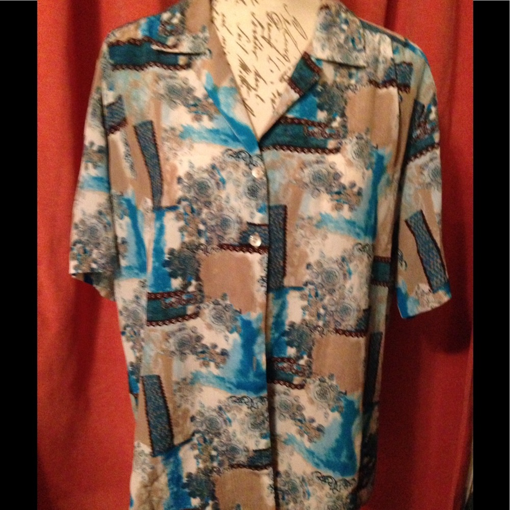 Donnkenny short sleeve blouse