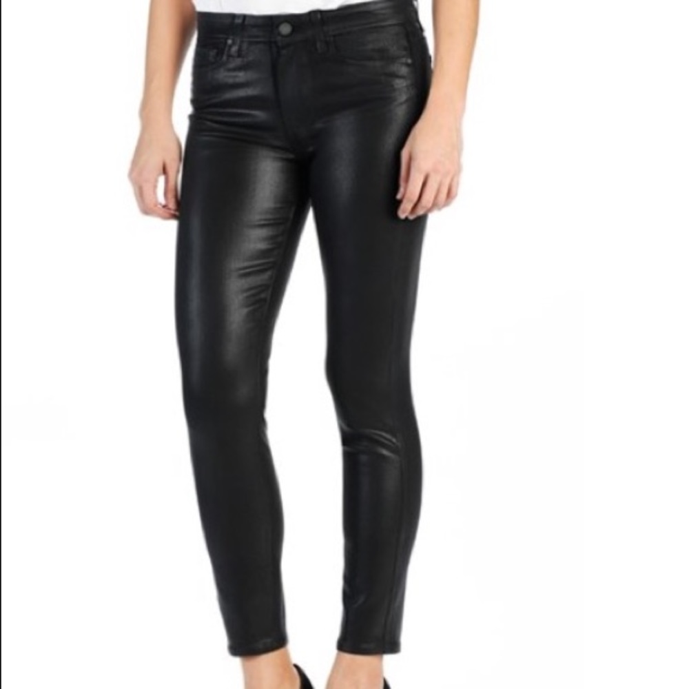 Paige Hoxton Ankle Black Coated Skinny Jean