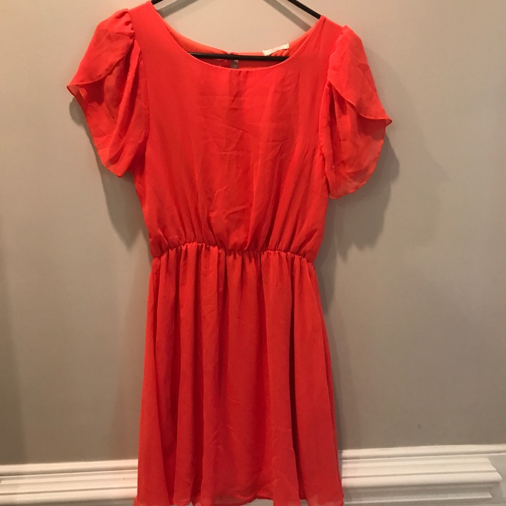 Boutique Flutter Sleeve Dress