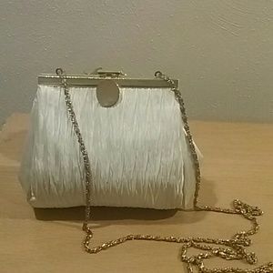 Vintage La Regale Cream Satin Handbag