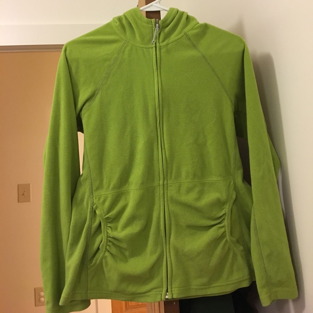 Frog green zip-up hooded sweatshirt