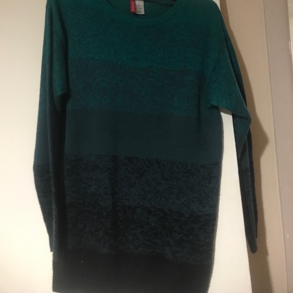 H&M Green Ombré Sweater