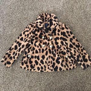 Baby Gap Leopard Pea Coat Size 5T