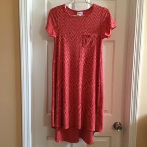 Lularoe NWOT Carly Dress XXS Pink & Orange