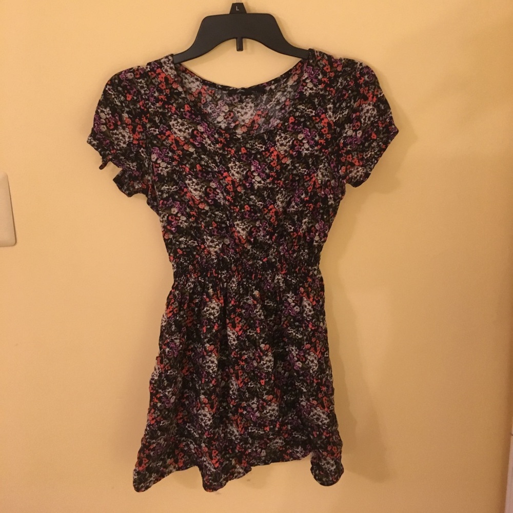 Adorable black, red, purple dress.