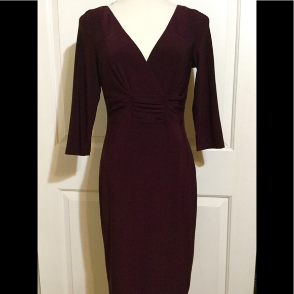 David Meister Dresses & Skirts - David Meister Matte Jersey Plum Dress