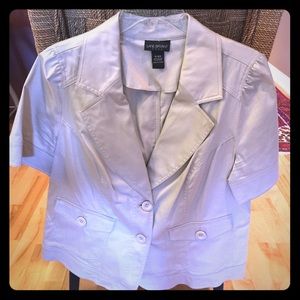 Short Sleeved Khaki Jacket Plus Size 14W/16W