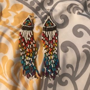 Colorful jeweled earrings