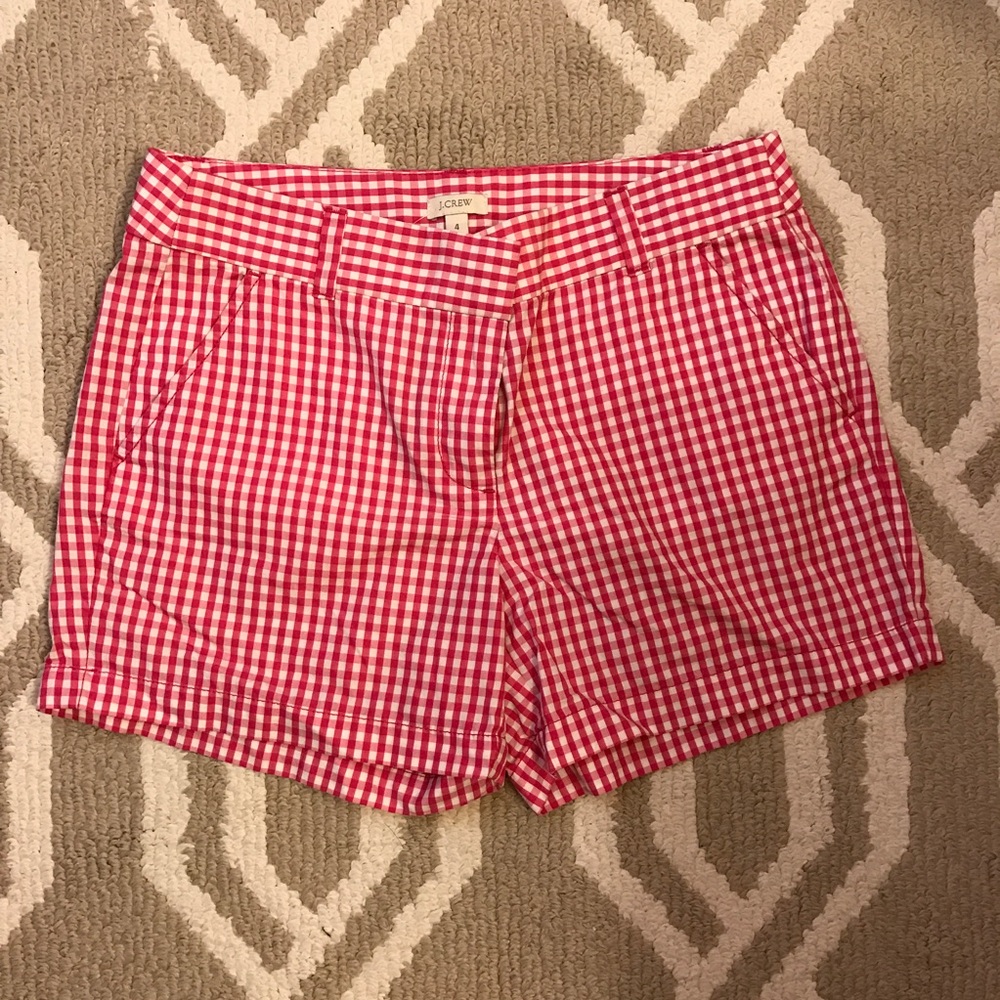 NWT Pink and White Gingham J.Crew Shorts - 4