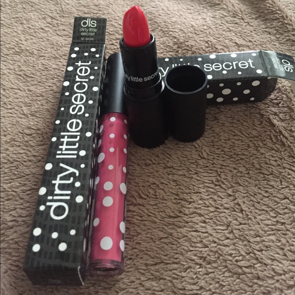 Dirty Little Secret lipgloss and lipstick