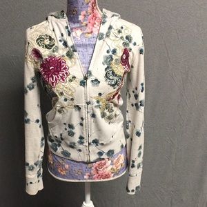 Lucky Brand Floral Zip-up Hoodie