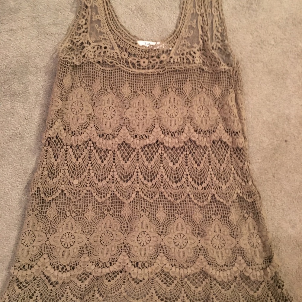 Designer lace tank top