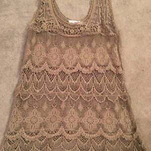 Designer lace tank top