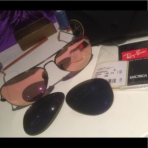 Ray Ban Large Copper &a Purple Flash Aviators