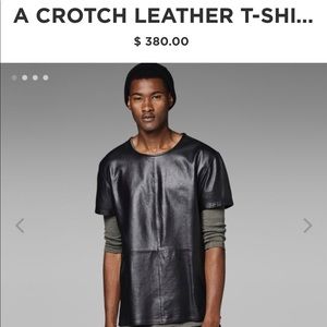 G-Star Raw Men's Black A Crotch Leather Tee