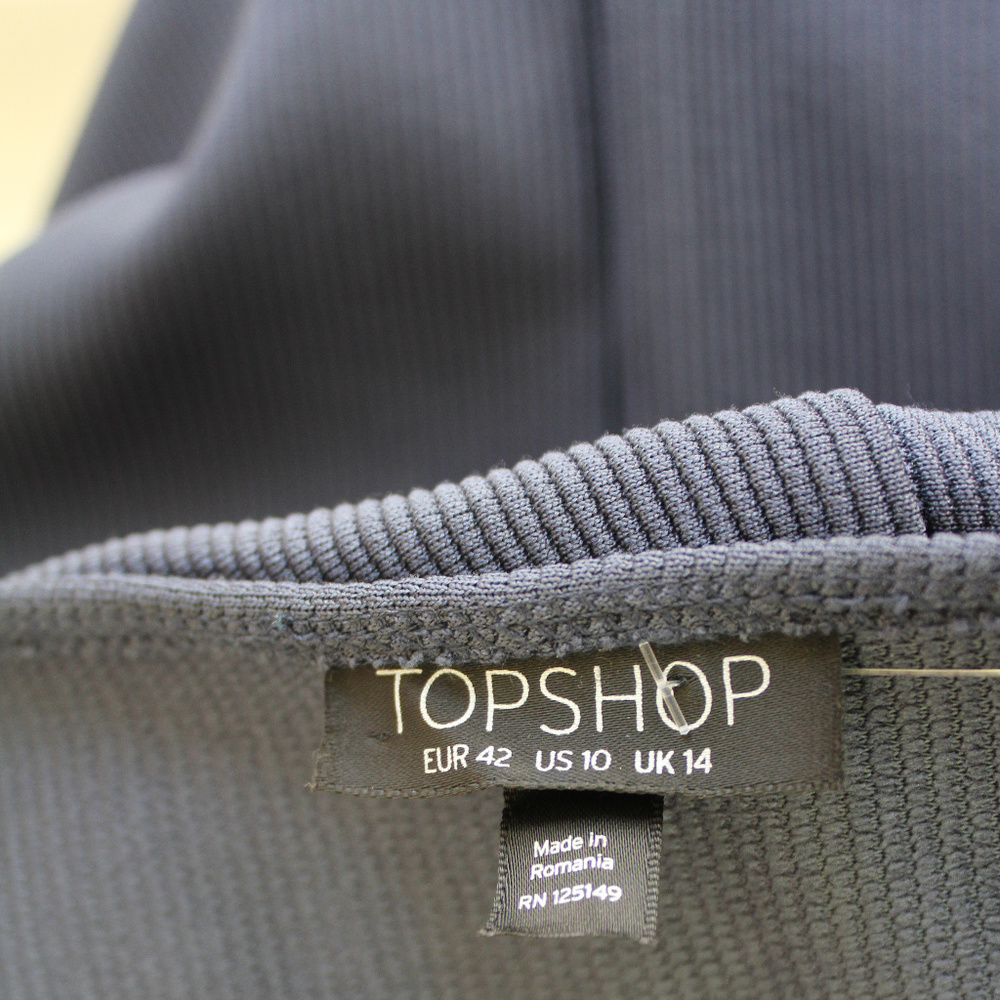Topshop Cold Shoulder Rib Midi Dress - Picture 2 of 4