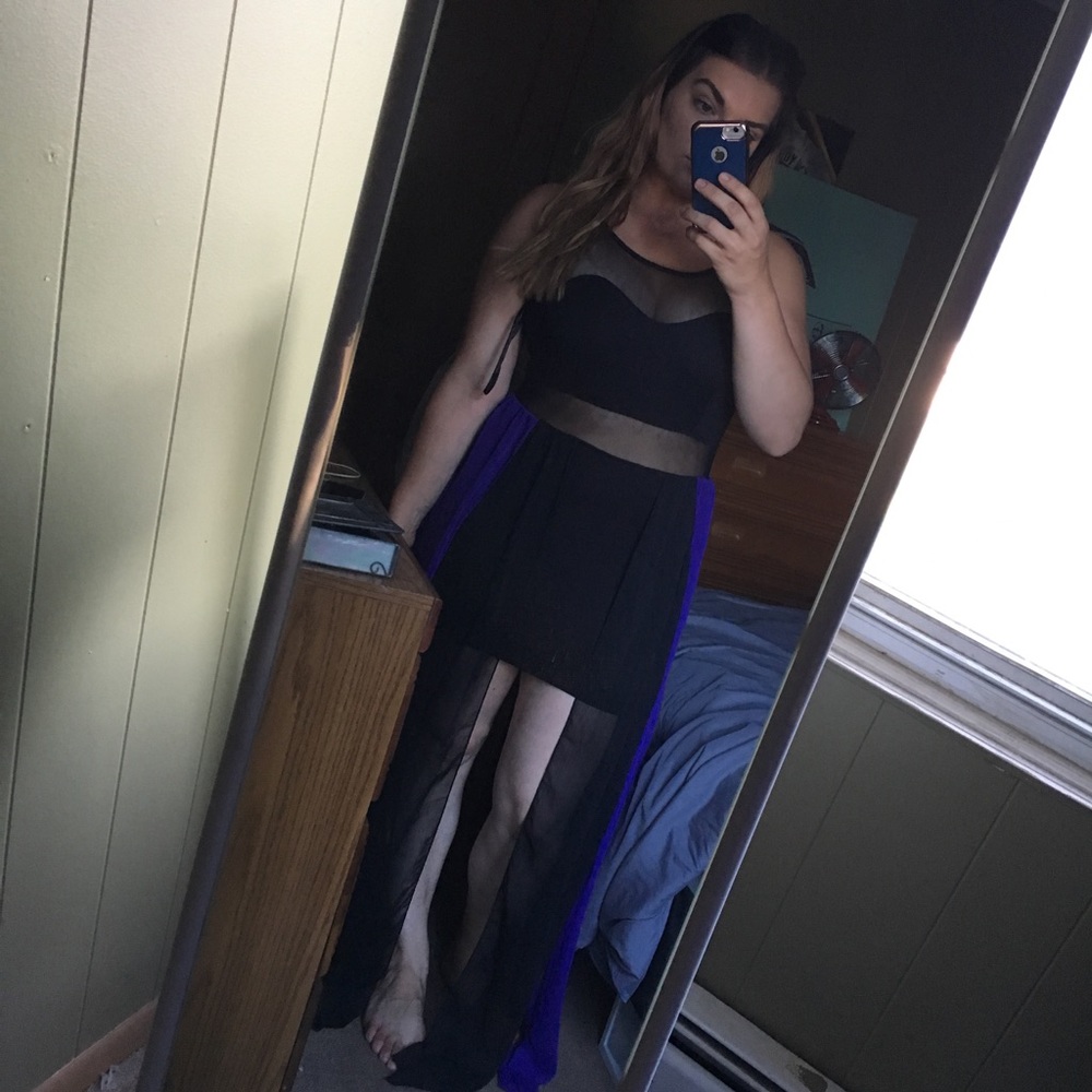 Material Girl juniors illusion dress