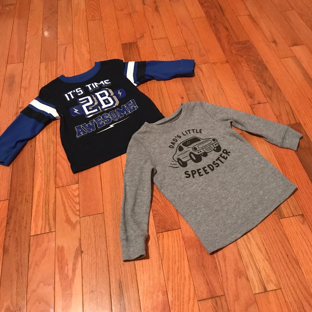 Bundle of 2 boys long sleeve shirts