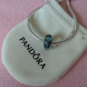 Pandora Blue Butterfly Kisses Murano charm 791622