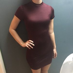 Maroon tshirt dress