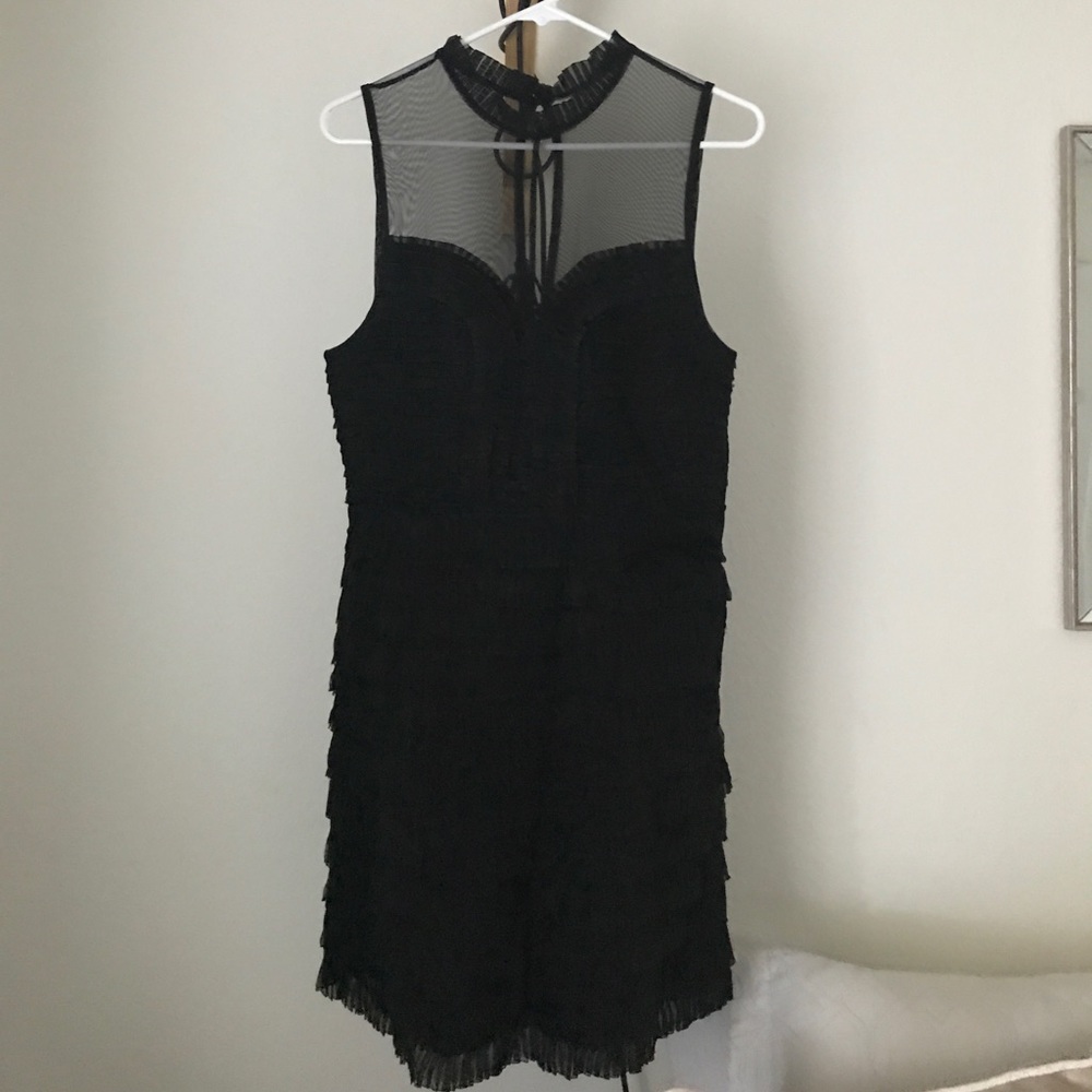 Free people black tiered dress size 10