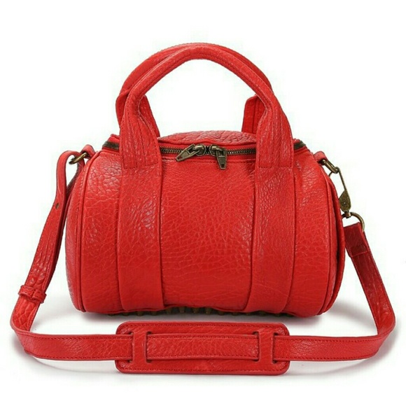 Alexander Wang Handbags - Alexander Wang Red Pebbled Leather Rockie Handbag