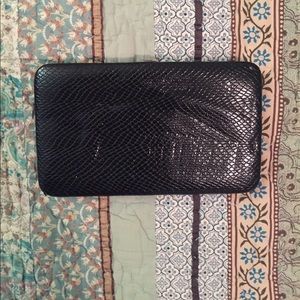Faux Black Snake Wallet